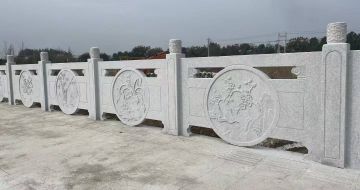 柳州芝麻白河道栏杆 石材栏杆