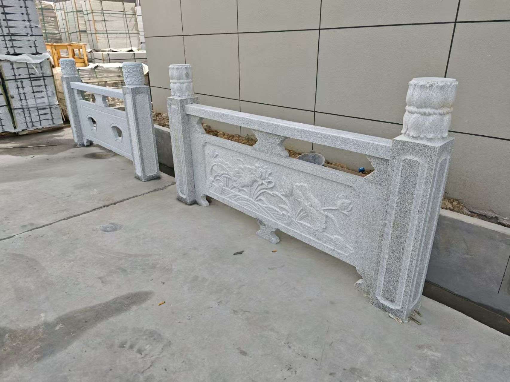 柳州芝麻白河道栏杆 石材栏杆